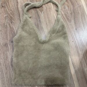 Gymshark Fuzzy Beige Tank Top